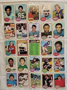 (125) Lote de tarjetas de fútbol americano de la NFL Topps 1976  - Imagen 1 de 5