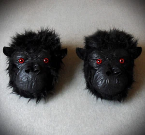 Gorilla Hausschuhe Gr. 45/46 _ Pantoffel Puschen Booties _ gefüttert warm # - Bild 1 von 4