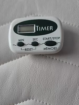 Select 1-Piece 99 Minute Digital Timer with Clip, 2.5 Inch, White - Image 1 of 4