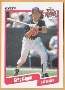 GREG GAINE MINNESOTA TWINS #374 - FLEER CASI NUEVO - MONTADO 1990 - Imagen 1 de 2