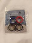 Arua 4 Pack Silicone Rings, Size 9 (18.9Mm Diameter) - Black, Red, Blue, Green