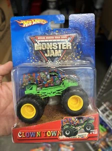 Hot Wheels Monster Jam Monster Truck Clown Town #12 verde 2005 fundido a presión 1/64 - Imagen 1 de 2
