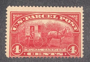 Travelstamps:1912-13 US Stamp Scott # Q4 Rural Carrier Parcel Post 4 cents MOGH - Picture 1 of 5