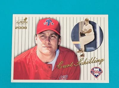 2000 Pacific Aurora Pinstripes #112 Curt Schilling Phillies BASEBALL Card 6A - Image 1 of 2