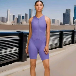 Lululemon One Piece Womens Senseknit Running Purple Sleeveless Zip-Up Sz 4 - Picture 1 of 7
