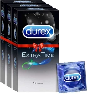 Durex Extended Pleasure Extra Time Intense Sex Delay Condoms Longer 3 pack AU - Picture 1 of 6