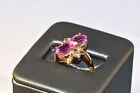 10k Gold Pink Sapphire Must See Pictures Ring Size 5.25 Glows Astounding 