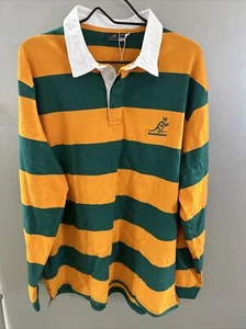 Wallabies Hooped Classic Rugby Jersey 23/24 - Picture 1 of 4