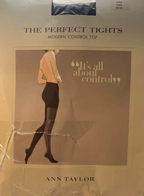 Medias Ann Taylor The Perfect Modern Control Top Negro Grande Foto 1 de 3