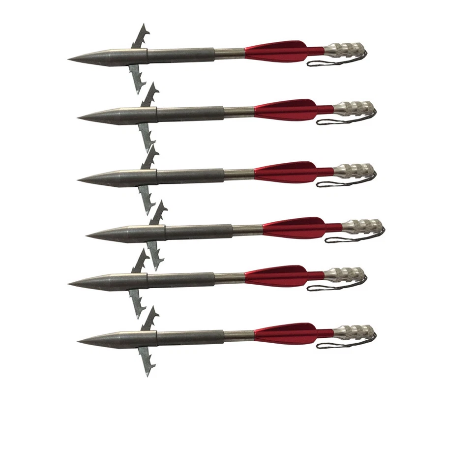 6PK crossbow fishing bolts 13.5cm stainless steel slingshot arrow 440C points - Image 1 of 4