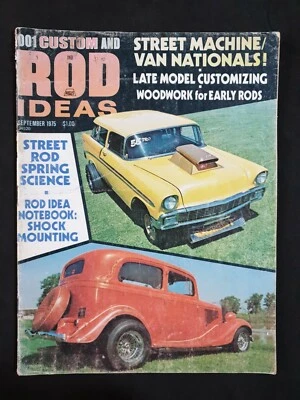 1001 CUSTOM AND ROD IDEAS - Vintage Hot Rod Magazine September Vol.9 No.9 1975 - Image 1 of 4