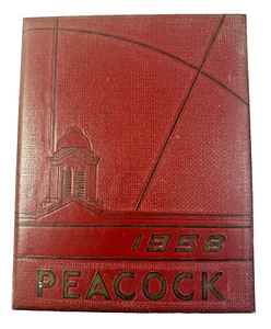 Vintage 1958 Upper Iowa University Peacock Yearbook Red MCM Retro 1950s Iowa - Picture 1 of 5