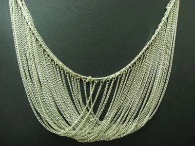 925 Argento Sterling Collier / Vero Argento/46,0cm/27,7g - Immagine 1 di 3