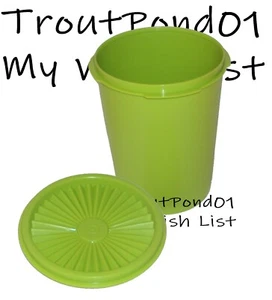 Tupperware Servalier Bote Pequeño 5 Tazas Capacidad Verde con Sello Verde Nuevo - Imagen 1 de 3