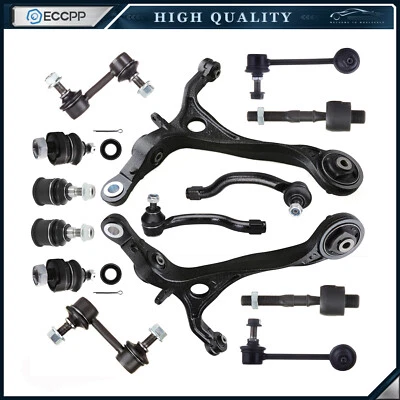 14pc Front Lower Control Arms Sway Bars Tie Rod Ends For 2004 2005 2006 Acura TL - Image 1 of 4