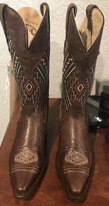 Women’s Roper Neon Aztec Sanded Boot - Snip Toe - 09-021-7622-0728 BR Size 6.5 - Picture 1 of 5