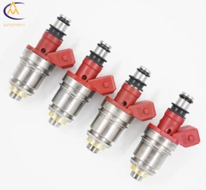 4× Fuel Injectors For Nissan D21 1990/1991/1992/1993 1994 Pickup 2.4 16600-86G00 - Picture 1 of 6