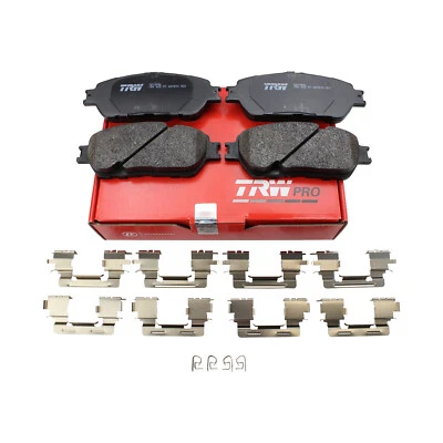 TRW Pro Front Ceramic Slotted Brake Pads Set with Hardware for Lexus ES300 ES330 - Image 1 of 4