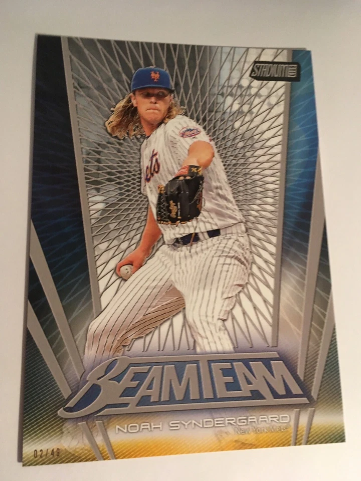 2017 Topps Stadium Club Beam Team Jumbo 5x7 Noah Syndergaard Mets #’d 33/49 - Image 1 of 1