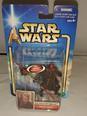星球大战幽灵威胁 Darth Maul 2002 HASBRO 人物 全新带盒 — 第 1/4 张图片