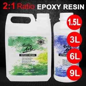 Epoxy Resin 2:1 Ratio Casting Super Clear Craft Coating Paste AB Liquid Art Kit - Picture 1 of 15