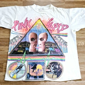 Vintage 90s Pink Floyd The Division Bell Wall Animals Tour AOP T-Shirt XL - Picture 1 of 9