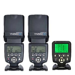 2x YONGNUO YN-560 IV 2.4G Wireless Flash Speedite+YN560-TX II Trigger Controller