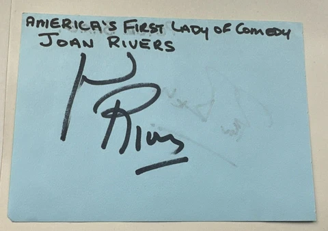 JOAN  RIVERS   -  ACTOR / COMEDIAN   -  AUTOGRAPH Cover