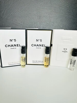 Туалетная вода CHANEL No 5, туалетная вода No 5 и пробники воды No 5 1,5 мл / 0,05 унции каждая (3 шт.) - Изображение 1 из 4