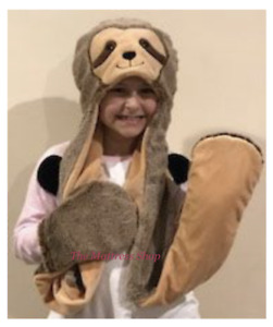 ~❤️~ELKA SLOTH HAT with PAWS plush soft toy Dress-Up 95cms ~❤️~