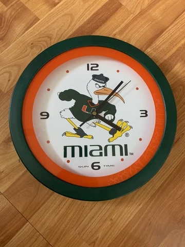 Miami hurricanes Wall Clock Cover