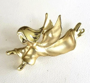 "Pin de corbata vintage en tono dorado Flying Angel 3/4" - Imagen 1 de 4