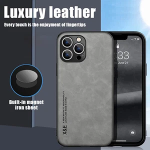 Funda de cuero magnética a prueba de golpes para iPhone 17 16 Pro Max Air 15 14 13 12 - Imagen 1 de 17