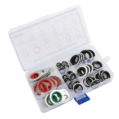 Automotive AC Compressor Gasket Seal Kit 60 Pieces Various Size Washers - Image 1 of 4