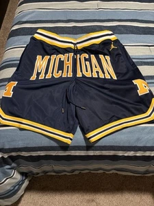 Jordan Just Don Michigan Wolverine Basketball Shorts - Picture 1 of 9