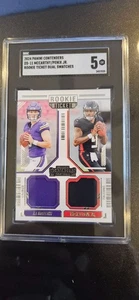 JJ McCarthy & Michael Penix Rookie RC Reliquias 2024 Panini Contenders SGC 5 (PSA) - Imagen 1 de 2