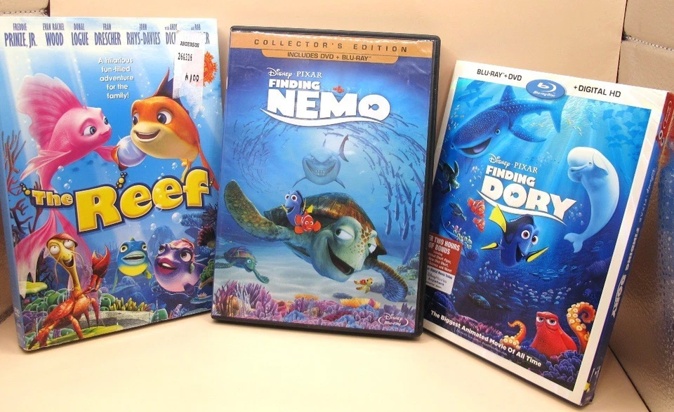 DVD (3) The Reef, Finding Dory, Finding Nemo ~ Preowned - Image 1 of 1
