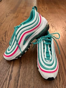 Nike Air Max 97 South Beach Youth 6,5 Damen 8 / White-Pink Blast-Kinetic Green - Bild 1 von 8