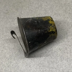 Antique Primitive Small Tin Metal Candle Stick Holder ~ Clip On - Picture 1 of 9