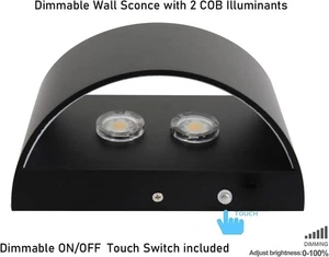 1 Stück Innen Dimmbare Wandleuchten mit Dimmbarem Schalter, Moderne LED Flur LESEN - Bild 1 von 11