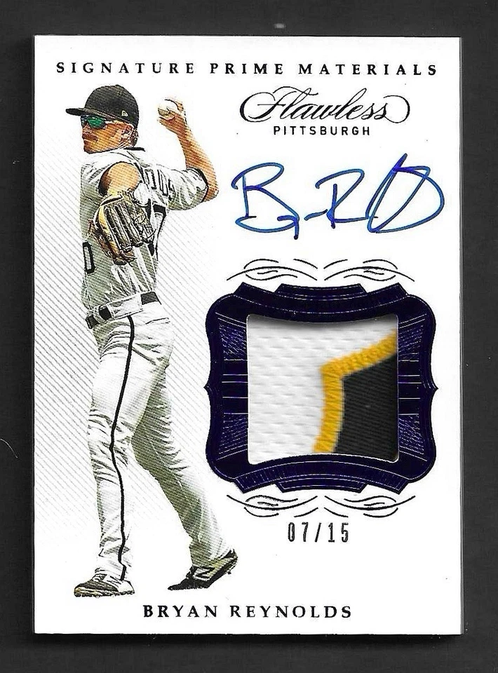BRYAN REYNOLDS 2020 Panini Flawless Signature Prime Patch AUTO /15 Pirates - Image 1 of 2