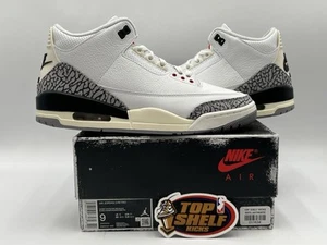 Nike Air Jordan Retro 3 White Cement Reimagined 2023 Size 9 Authentic Basketball - Picture 1 of 11