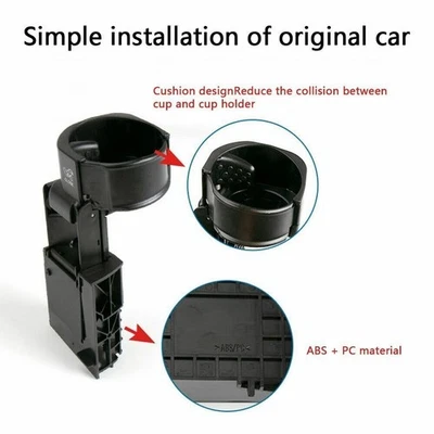 Black Cup Holder 2036800879 for Mercedes Benz W203 C320 C240 C230 2001-2004 D Foto 1 de 4