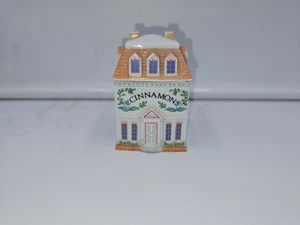 Vintage Fine Porcelain 1989 Lenox Spice Village Cinnamon House Jar - Picture 1 of 5