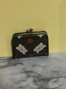 VINTAGE MINI MÜNZBÖRSE - MADE IN JAPAN - VINYL - SCHWARZ - Bild 1 von 4