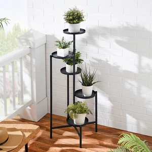 5 Tier Outdoor indoor Metal Flower Plant Stand Display Holder Shelf Garden Patio - Picture 1 of 9