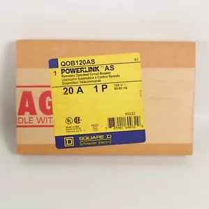 SQUARE D QOB120AS POWERLINK AS REMOTELTY OPERATED 20A 120V CIRCUIT BREAKER - Picture 1 of 7