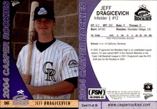 Jeff Dragicevich 2004 MultiAd Casper Rockies #11 Card *AutographDen*