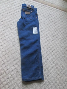 NEW NWT Wrangler Boys Cowboy Denim Blue Jeans Size 6 Adjustable Waist 13MWZJP - Picture 1 of 1