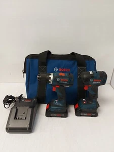 (N86411-1) Bosch GDR18V 1800C/ GSR18V 535C Drill Set - Picture 1 of 19